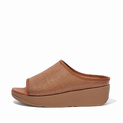 Fitflop Imogen Woven Slides - Sandalen Damen - HellBraun (FWG761250)